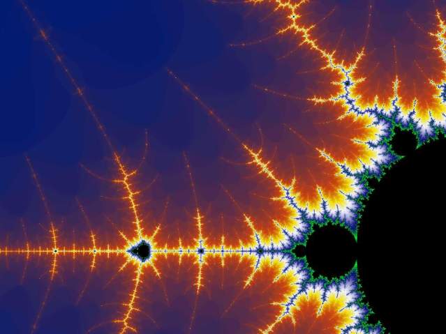 famous fractal picture ..note how from the LARGE to the SMALL the PATTERN repeats!