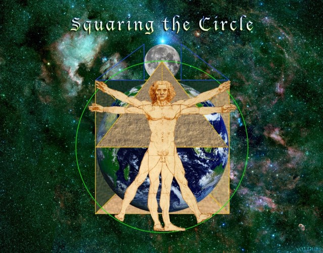 VItruvian-Man-Square-Circle-Green