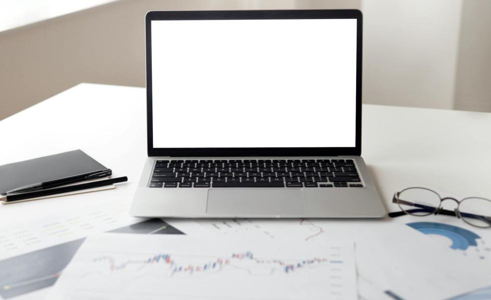 marketing person laptop technology