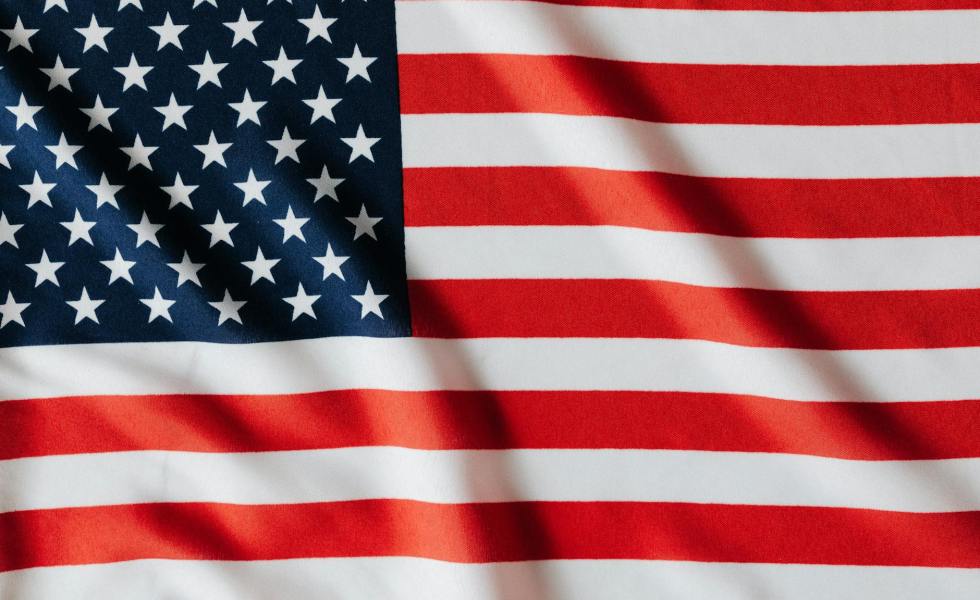 flattering flag of united states of america