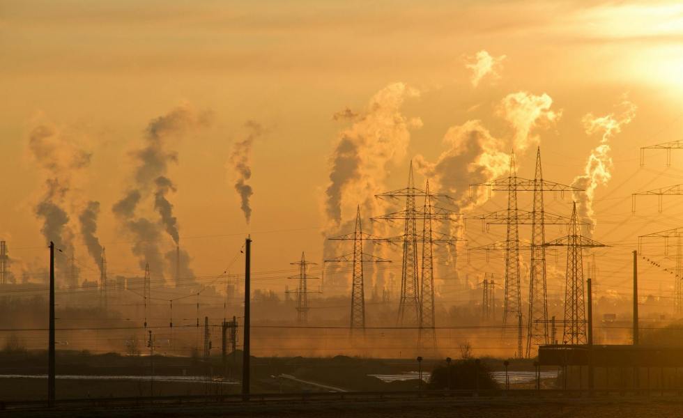 electric towers during golden hour