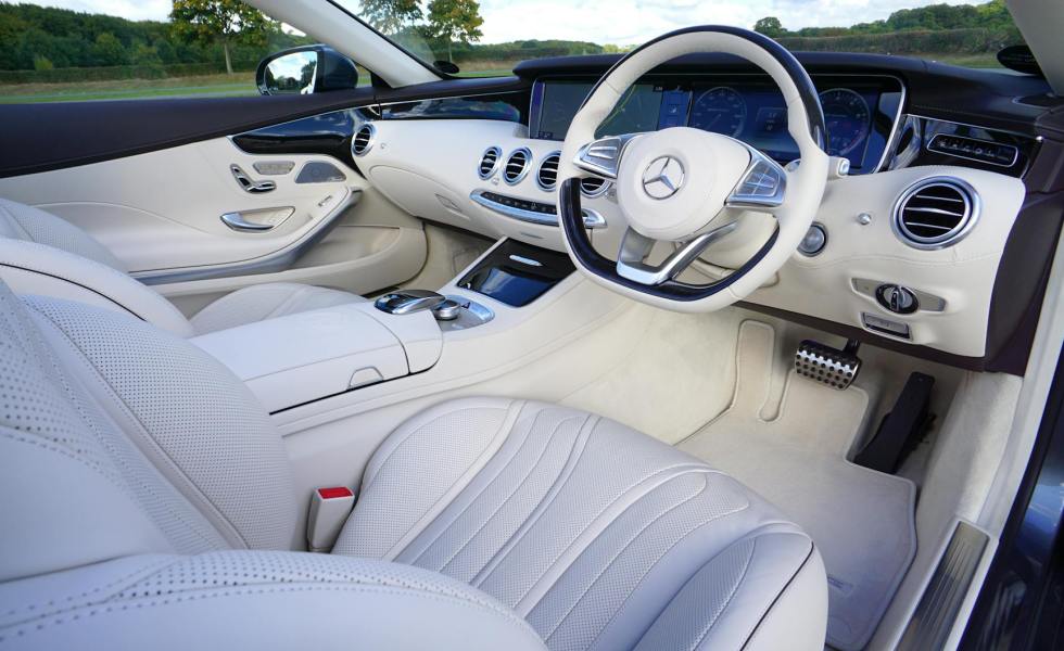 white mercedes benz interior design